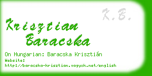 krisztian baracska business card