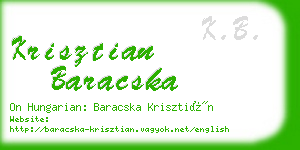 krisztian baracska business card